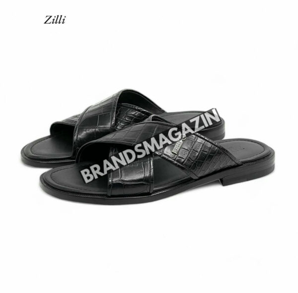Шлепанцы Zilli из кожи крокодила BM7450377 2