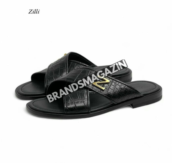 Шлепанцы Zilli из кожи крокодила BM7450377 3