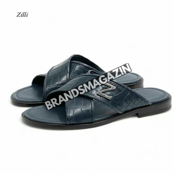 Шлепанцы Zilli из кожи крокодила BM7450477