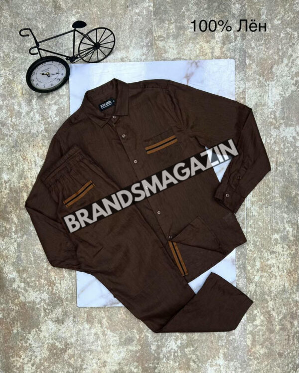 Льняной костюм Zegna BM71569077