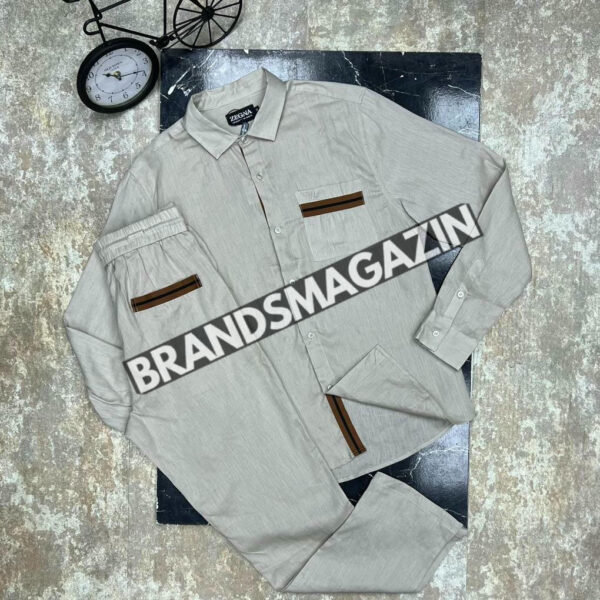 Льняной костюм Zegna BM71569177