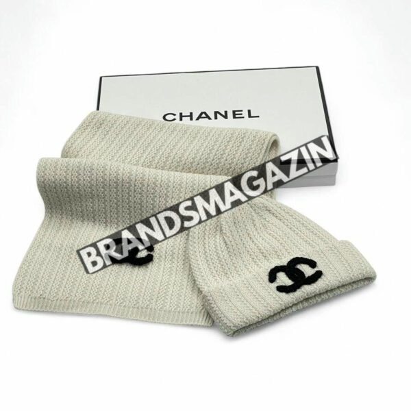 Комплект Chanel (шапка + шарф) BM46639049077