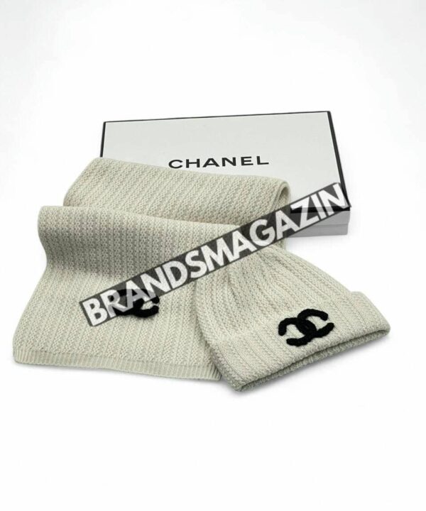 Комплект Chanel (шапка + шарф) BM46639049077 Комплект Chanel (шапка + шарф) BM46639049077