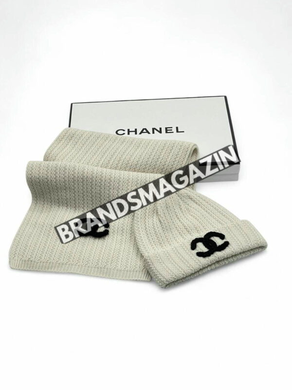 Комплект Chanel (шапка + шарф) BM46639049077