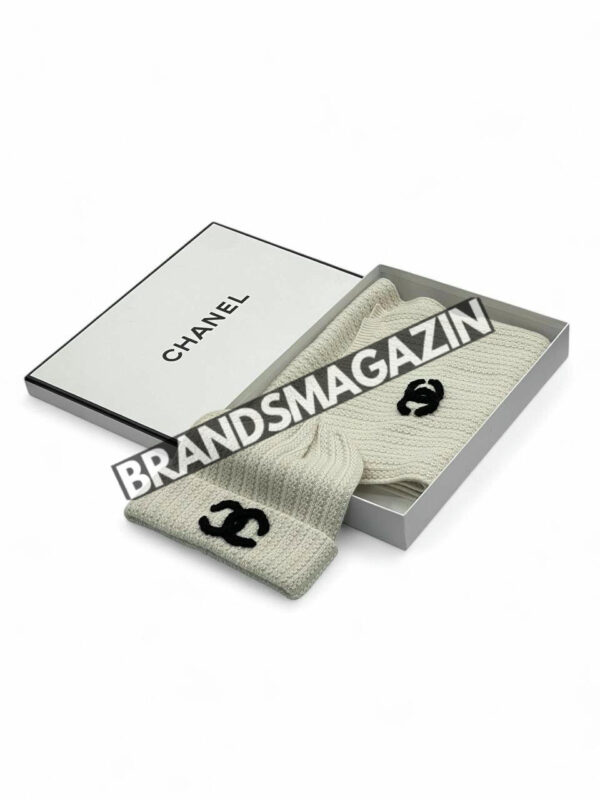 Комплект Chanel (шапка + шарф) BM46639049077 2