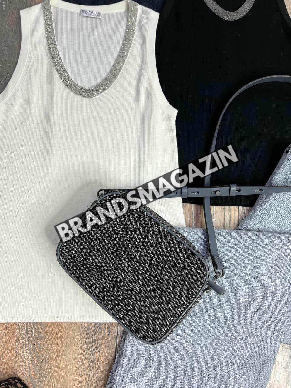 Майка Brunello Cucinelli BM71956377 2 Майка Brunello Cucinelli BM71956377 2