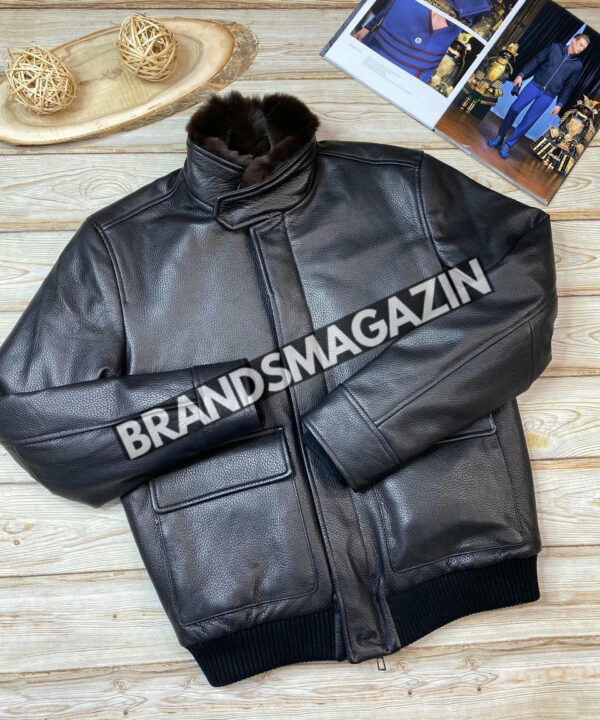 Кожаный бомбер Loro Piana с меховой подкладкой BM46268742377 Кожаный бомбер Loro Piana с меховой подкладкой BM46268742377