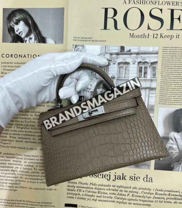 Сумка Hermes из кожи крокодила 20 см BM46914963777 3