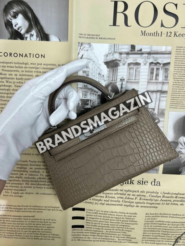 Сумка Hermes из кожи крокодила 20 см BM46914963777 5