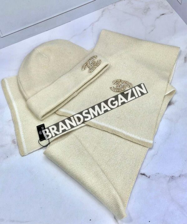 Комплект Chanel (шапка + шарф) BM46804851377 Комплект Chanel (шапка + шарф) BM46804851377