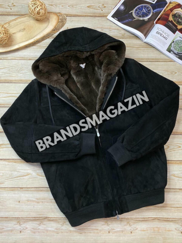 Бомбер Brunello Cucinelli из натуральной замши на меху бобра BM46293765677