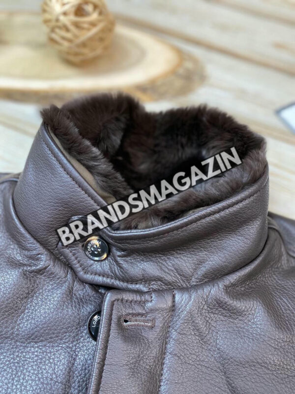 Кожаный бомбер Loro Piana с меховой подкладкой BM46268789877 2
