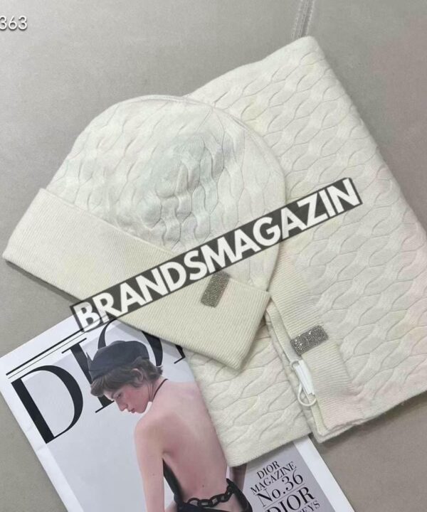 Комплект Brunello Cucinelli (шапка + шарф) BM45987120977 Комплект Brunello Cucinelli (шапка + шарф) BM45987120977