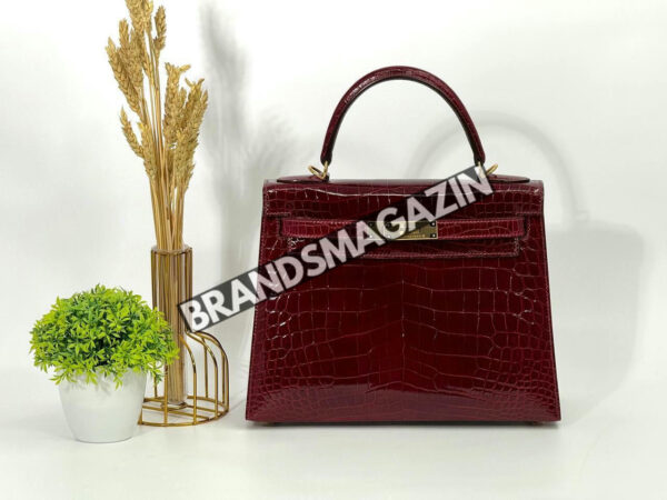 Сумка Hermes из кожи крокодила 28 см BM47058092077 6
