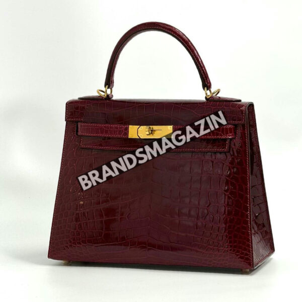 Сумка Hermes из кожи крокодила 28 см BM47058092077 5