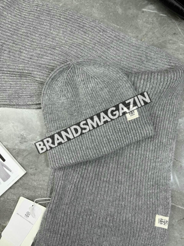 Комплект шапка и шарф Brunello Cucinelli BM47427388677 2