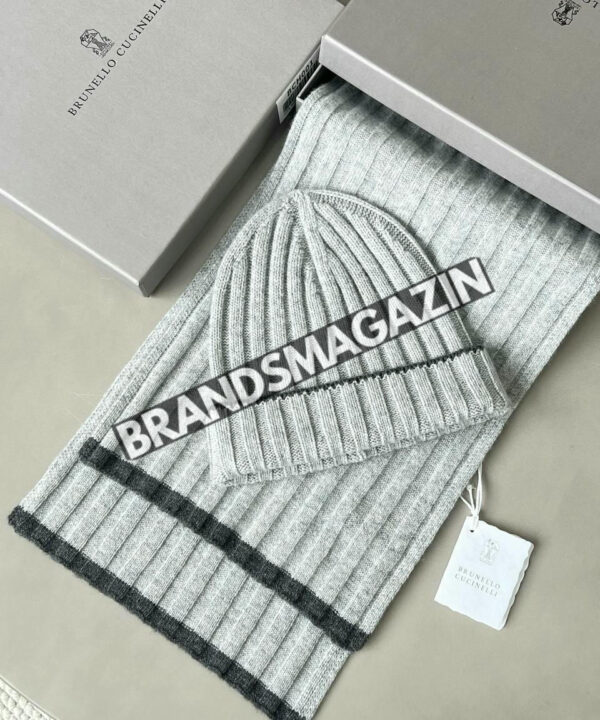 Комплект Brunello Cucinelli (шапка + шарф) BM46794624777 Комплект Brunello Cucinelli (шапка + шарф) BM46794624777