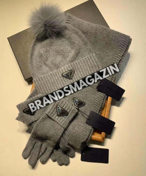 Комплект Prada (шапка + перчатки + шарф) BM46661992277 Комплект Prada (шапка + перчатки + шарф) BM46661992277