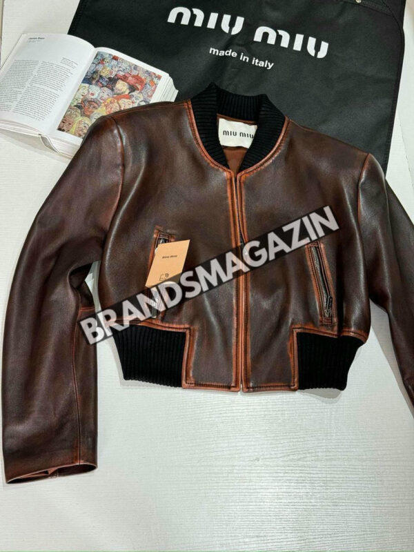 Кожаная куртка MIU MIU BM46072654177 3