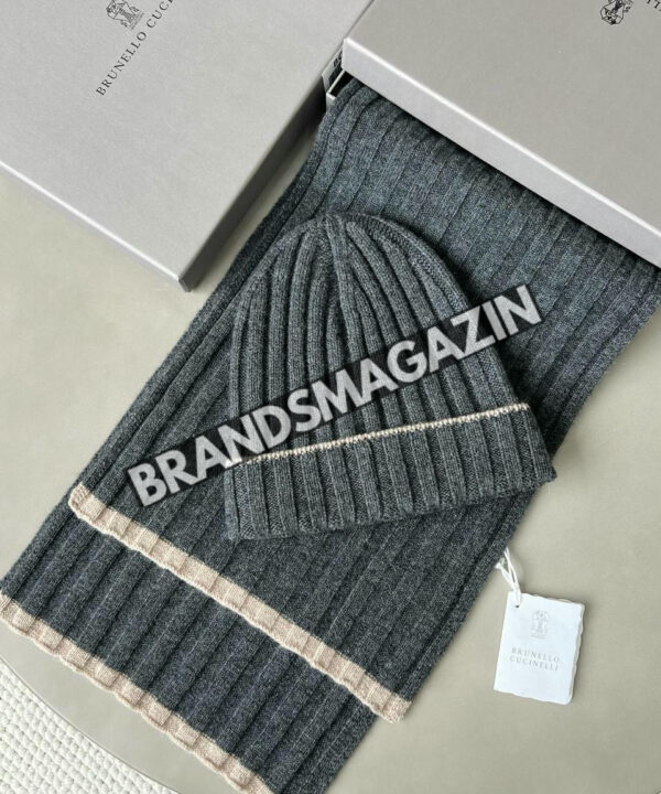 Комплект Brunello Cucinelli (шапка + шарф) BM46794673877 Комплект Brunello Cucinelli (шапка + шарф) BM46794673877