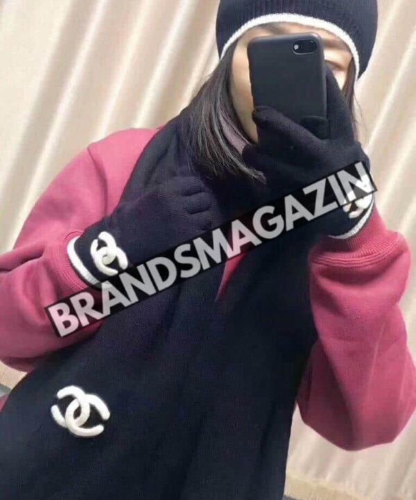 Комплект Chanel (шапка + перчатки + шарф) BM46662026977 Комплект Chanel (шапка + перчатки + шарф) BM46662026977