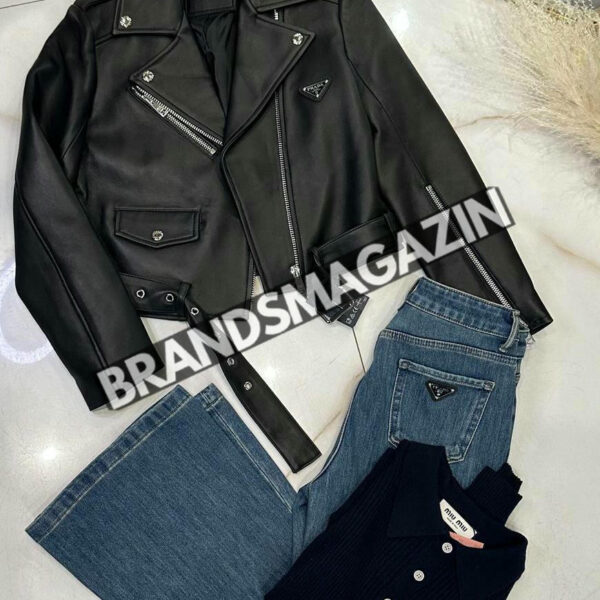 Кожаная куртка Prada BM47423198577