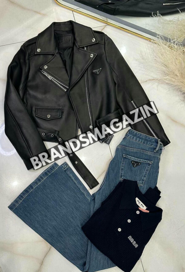 Кожаная куртка Prada BM47423198577