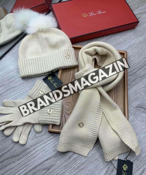 Комплект Loro Piana (шапка + перчатки + шарф) BM46662042877 Комплект Loro Piana (шапка + перчатки + шарф) BM46662042877