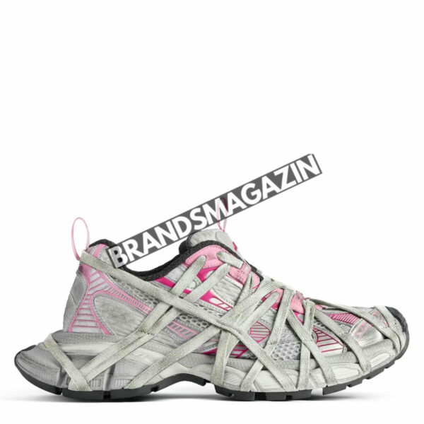 Кроссовки Balenciaga 3XL Extreme Lace Sneaker White Pink Grey BM47456242177
