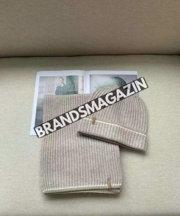 Комплект Brunello Cucinelli (шапка + шарф) BM45987207977 Комплект Brunello Cucinelli (шапка + шарф) BM45987207977