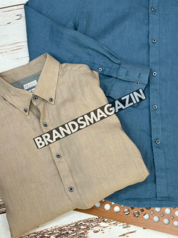 Льняная рубашка Brunello Cucinelli BM72175177 2