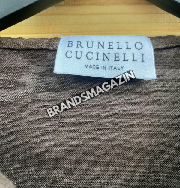 Льняная рубашка Brunello Cucinelli BM71723177 3