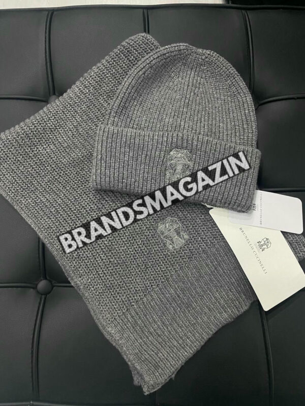 Комплект шапка и шарф Brunello Cucinelli BM46492011977