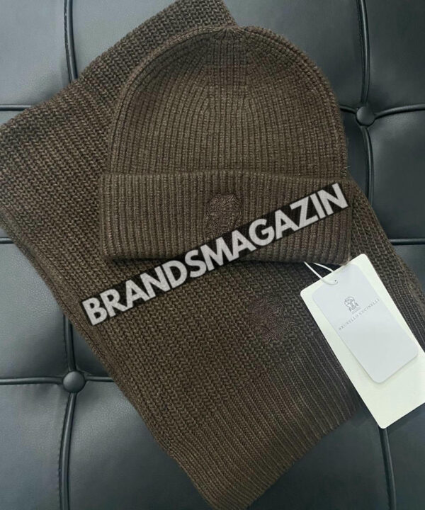 Комплект шапка и шарф Brunello Cucinelli BM46492013477 Комплект шапка и шарф Brunello Cucinelli BM46492013477