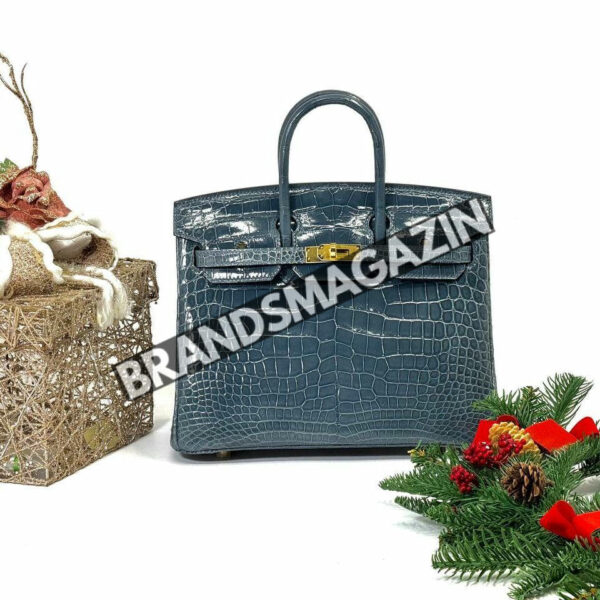 Сумка Hermes из кожи крокодила 25 см BM47058256677 5