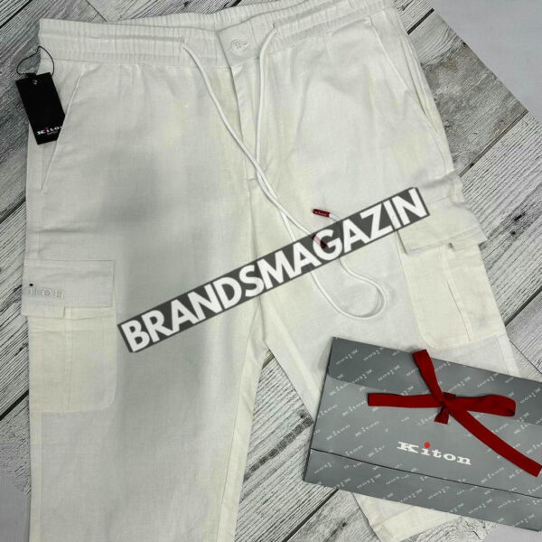 Льняные шорты Kiton BM71309277