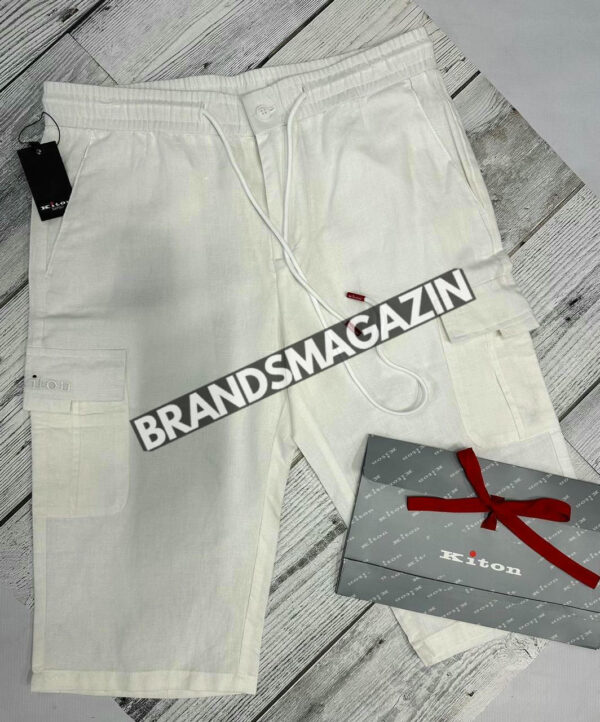 Льняные шорты Kiton BM71309277