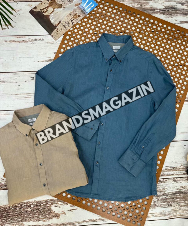 Льняная рубашка Brunello Cucinelli BM72175177 Льняная рубашка Brunello Cucinelli BM72175177