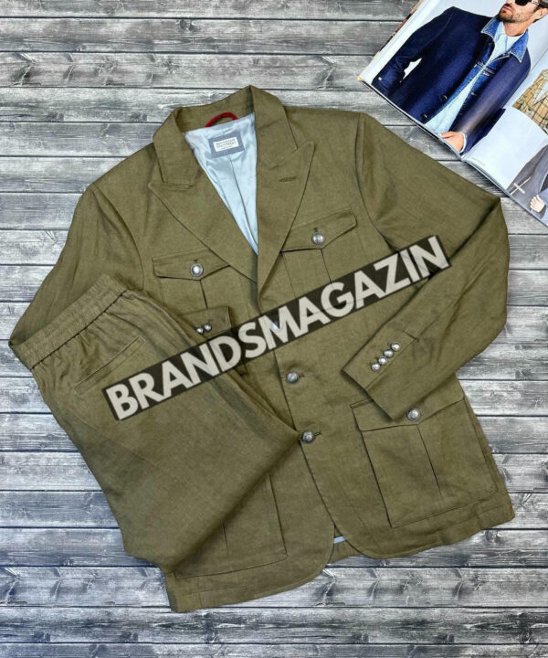 Льняной костюм Brunello Cucinelli BM71087177 Льняной костюм Brunello Cucinelli BM71087177