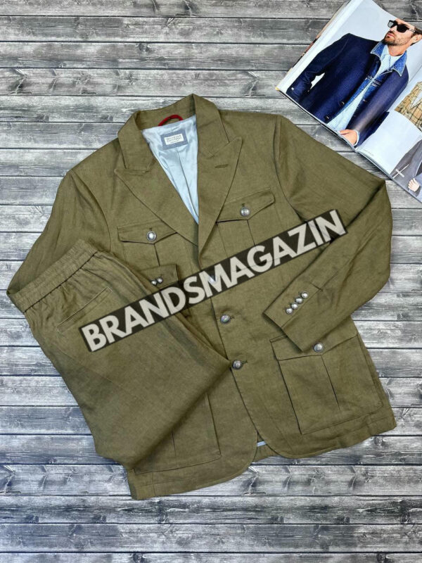 Льняной костюм Brunello Cucinelli BM71087177