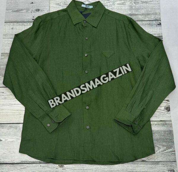 Льняная рубашка Prada BM71592177