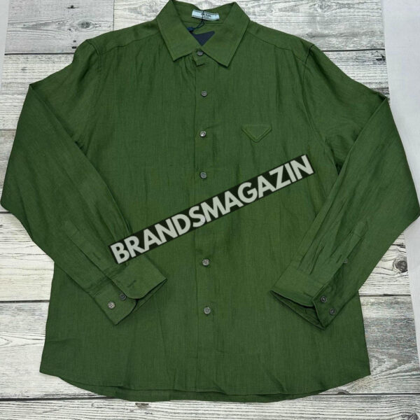 Льняная рубашка Prada BM71592177