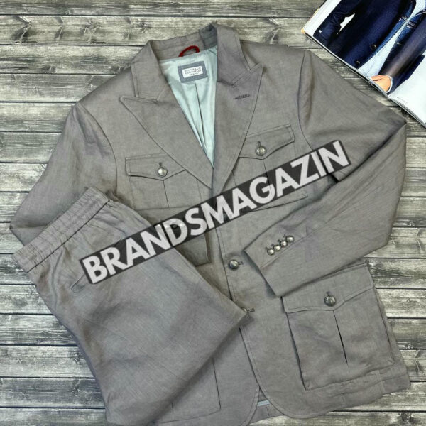 Льняной костюм Brunello Cucinelli BM71087277