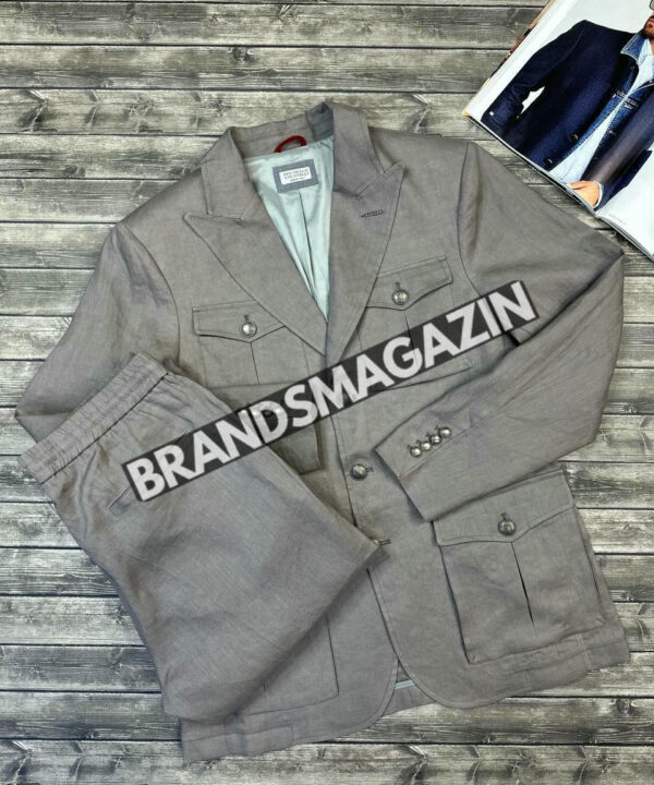 Льняной костюм Brunello Cucinelli BM71087277 Льняной костюм Brunello Cucinelli BM71087277