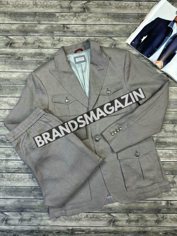 Льняной костюм Brunello Cucinelli BM71087277