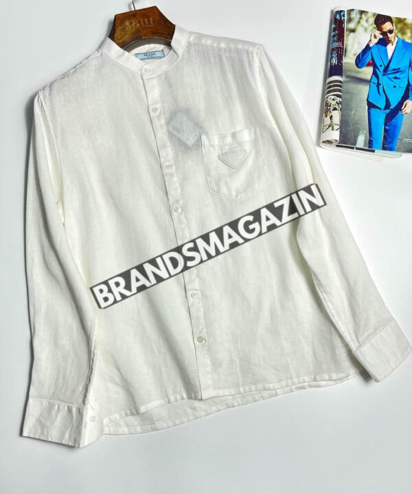 Льняная рубашка Prada BM71828677 Льняная рубашка Prada BM71828677