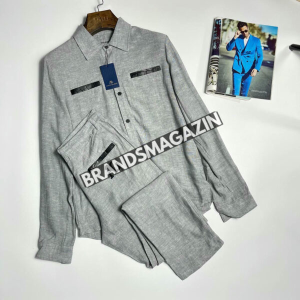 Льняной костюм Angelo Galasso BM71829277