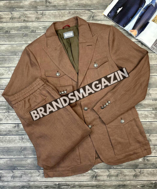 Льняной костюм Brunello Cucinelli BM71087477 Льняной костюм Brunello Cucinelli BM71087477