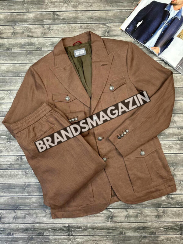 Льняной костюм Brunello Cucinelli BM71087477