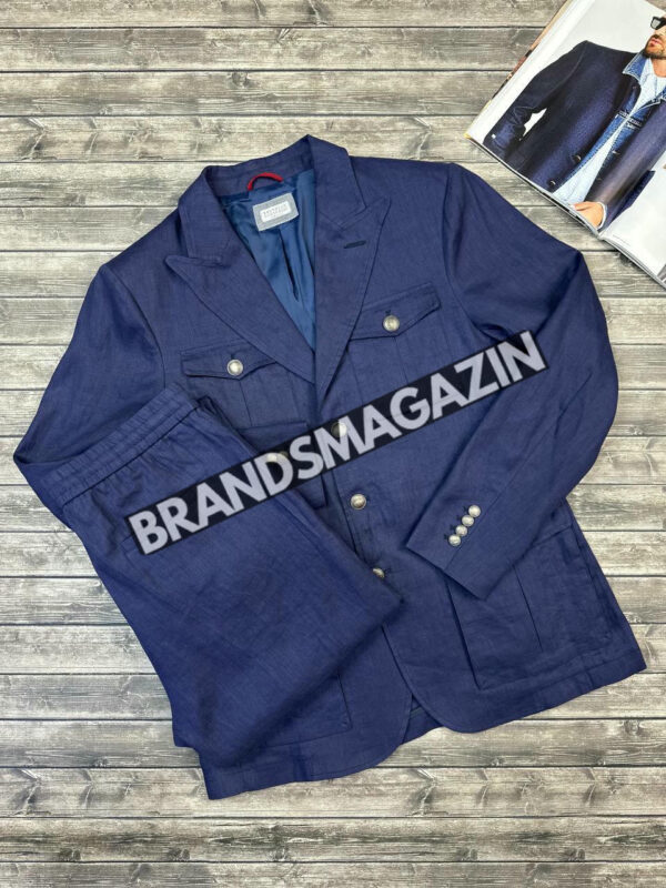 Льняной костюм Brunello Cucinelli BM71087377